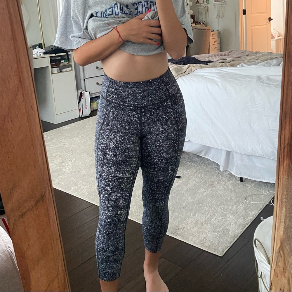 Black and White Patterned Lululemon Leggings - Picture 3 of 8